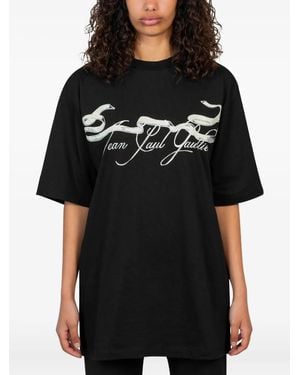 C.P. Company T-Shirt mit Schleifen-Print - Schwarz