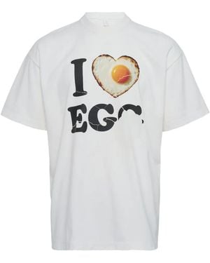 Doublet I Love Egg T-Shirt - White