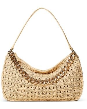 Twinset Large Liliane Woven Shoulder Bag - Natural