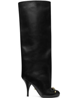 Versace Opera Bow 105mm ロングブーツ - ブラック