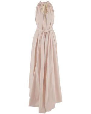 Sa Su Phi Belted Pleated Dress - White