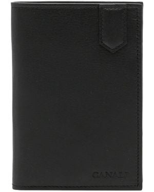 Canali Bi-Fold Leather Wallet - Black