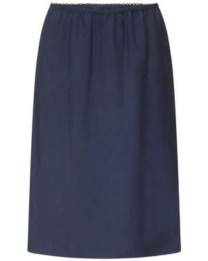 Loulou de Saison Kruise Midirock Mit Stretchbund - Blau