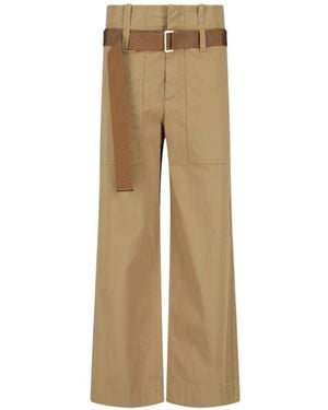 The Seafarer Belted Trousers - Natural