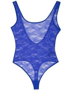 Maison Close Flashback Néon Open-Back Bodysuit - Blue