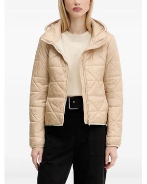 HUGO Quilted Hooded Puffer Jacket - Natural