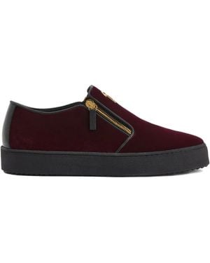 Giuseppe Zanotti Gz-kobe Slip-On-Sneakers mit Signatur - Braun