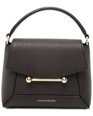 Strathberry Mini Sac À Main Mosaic En Cuir - Noir