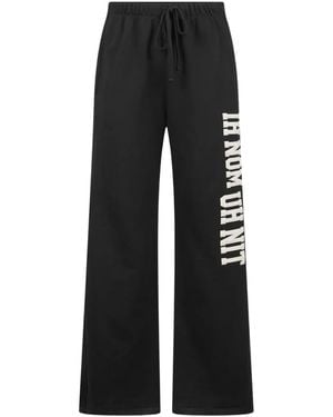 ih nom uh nit Logo-Detail Track Trousers - Black