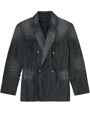 DIESEL Double-Breasted Blazer - Black