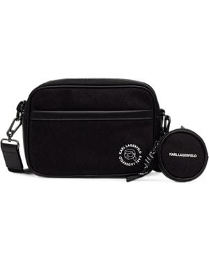 KARL LAGERFELD Ikon Detachable-Pouch Belt Bag - Black