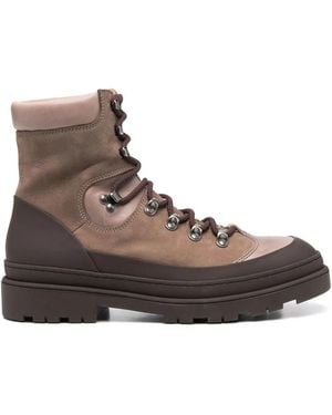 Brunello Cucinelli レースアップ アンクルブーツ - ブラウン