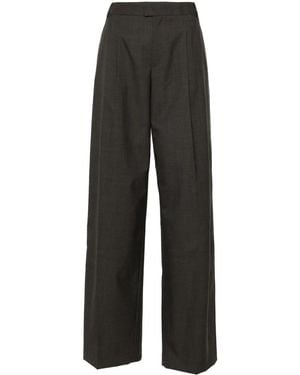 Blumarine Logo-Plaque Pants - Black