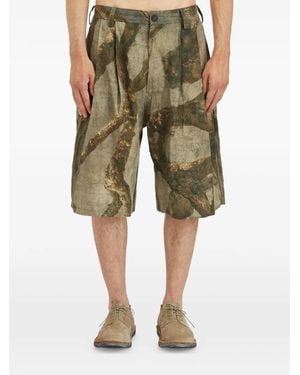 Ziggy Chen Graphic Print Bermuda Shorts - Green