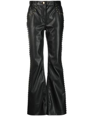 Moschino Stud-Detail Mid-Rise Pants - Black