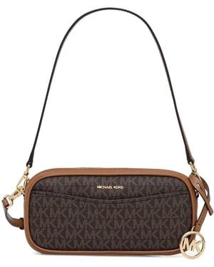 MICHAEL Michael Kors Logo-Print Shoulder Bag - Brown