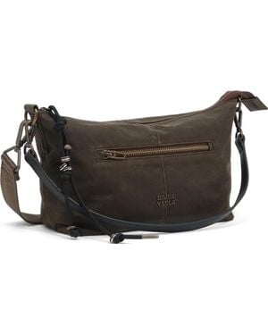 Bimba Y Lola Large Superwax Khaki Cotton Madrid Bag - Grey