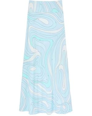 PUCCI Marmo-Print Maxi Skirt - Blue