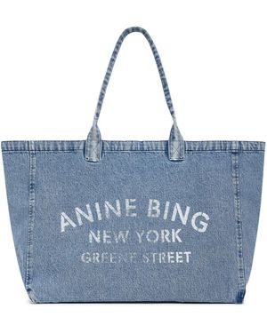 Anine Bing Denim Shoulder Bag - Blue
