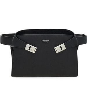 Ferragamo Sac Banane À Fermeture Pont - Noir