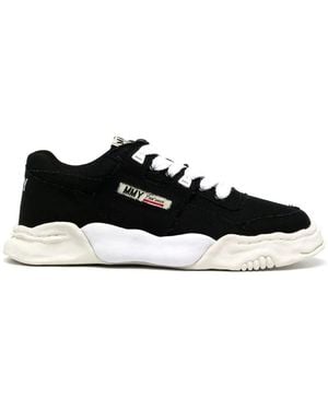 Maison Mihara Yasuhiro Parker/Original Sole Cow Canvas Low-Top Trainers - Black