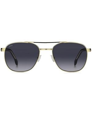 BOSS Sonnenbrille Mit Farbverlauf Im Metallic-Look - Blau