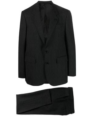 Lardini Striped Single-Breasted Suit - Black