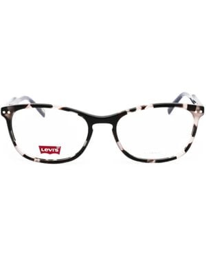 Levi's Tortoiseshell-Effect Oval-Frame Glasses - Black