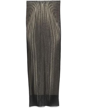 Jean Paul Gaultier Spiral マキシスカート - グレー
