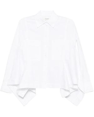 Psophia Chemise Péplum À Poche Plaquée - Blanc