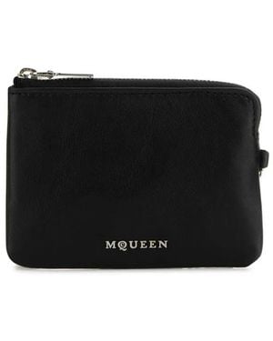 McQueen Logo-Plaque Wallet - Black