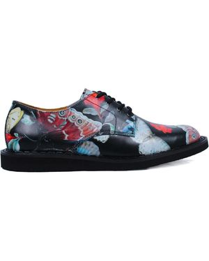 George Cox Zapatos Derby Con Mariposas Estampadas - Azul