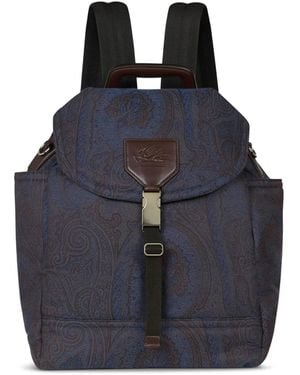 Etro Pegaso-Motif Backpack - Blue