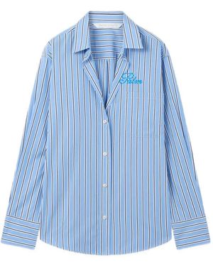 Palm Angels Palm Sway Oversized Shirt - Blue