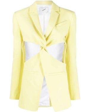 Coperni Cut-Out Twisted Blazer - Yellow