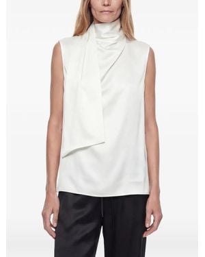 KHAITE Draped Loe Top - White