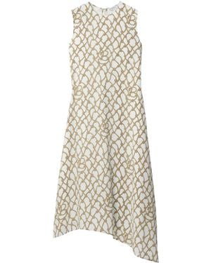 Burberry Knot-Pattern Dress - White