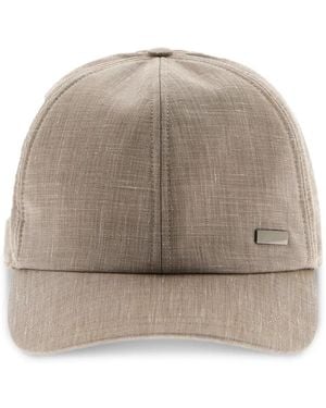 Herno Elasticated-Strap Baseball Cap - Natural
