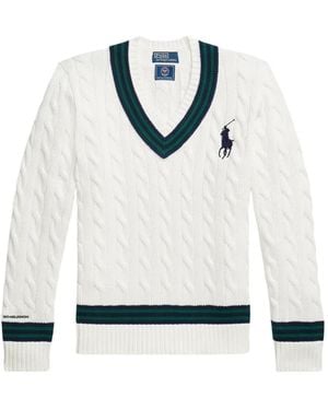 Polo Ralph Lauren Wimbledon Umpire Cricket Jumper - White