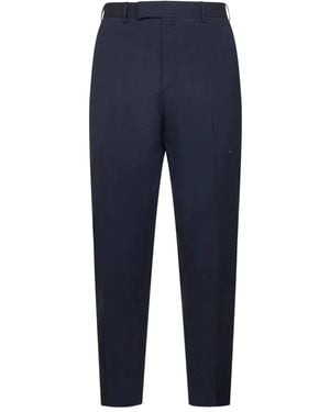 PT Torino Pressed-crease flat-front trousers - Azul