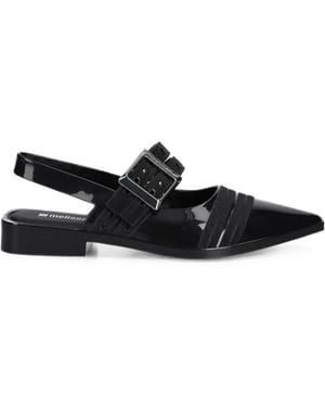 Melissa Buckle-Fastening Slingback Ballet Flats - White