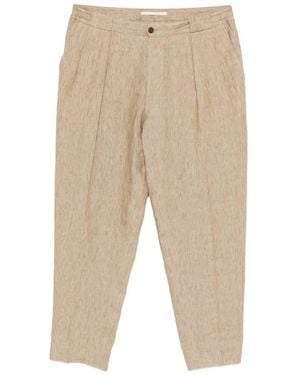 Briglia 1949 Portobellos Pleated Trousers - Natural