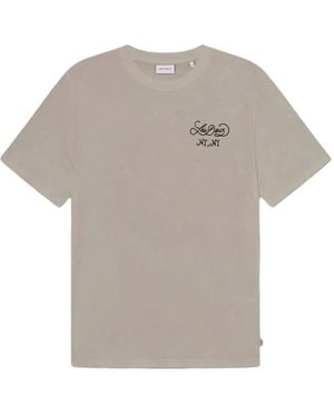 Les Deux Logo-Print T-Shirt - Grey