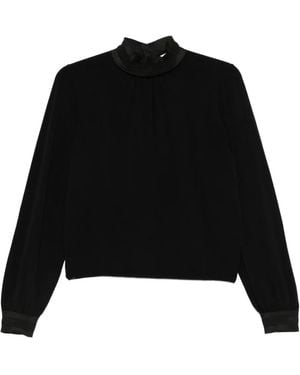 Ba&sh Cut-Out High-Neck Sweater - Black