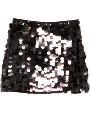 P.A.R.O.S.H. Sequin-Embellished Mini Skirt - Black