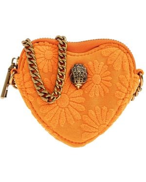 Kurt Geiger Heart-Shape Floral Cross Body Bag - Orange
