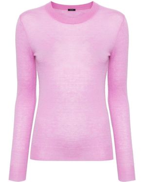 JOSEPH Cashair Round-Neck Cashmere Jumper - Pink