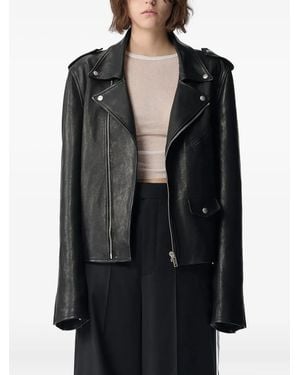 Ann Demeulemeester Anu Perfecto Jacke - Schwarz
