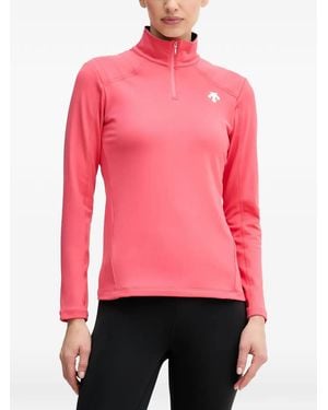 Descente Zip-Fastening Logo-Detail Ski Top - Pink