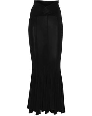 Nensi Dojaka Falda larga a paneles - Negro